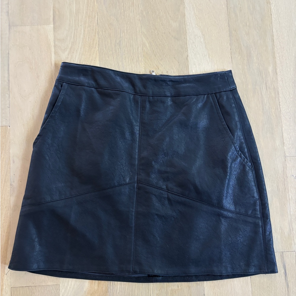 Lulu's Black Leather Skirt